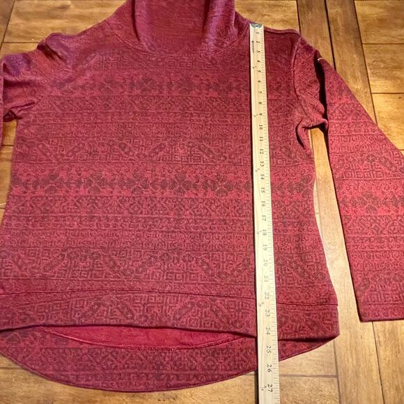 Columbia Pullover Sweater Top Cowl Neck Women's Large Dark Red A-62 - Picture 11 of 15